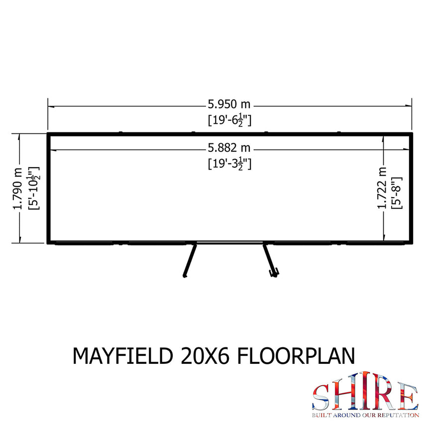 Shire Mayfield 20ft x 6ft Summerhouse