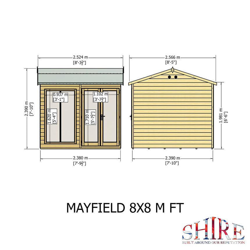 Shire Mayfield 8ft x 8ft Summerhouse