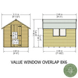 Shire Garden Value Overlap 8ft x 6ft Shed with Window