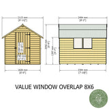 Shire Garden Value Overlap 8ft x 6ft Shed with Window