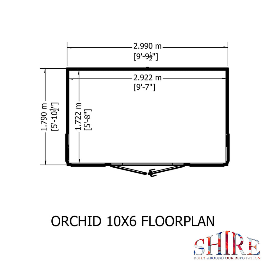 Shire Orchid 10ft x 6ft Summerhouse