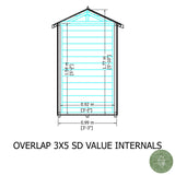 Shire Garden Value Overlap 3ft x 5ft Shed