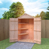 Shire Garden Value Overlap 4ft x 3ft Double Door Shed With Shelves