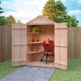 Shire Garden Value Overlap 4ft x 3ft Double Door Shed With Shelves