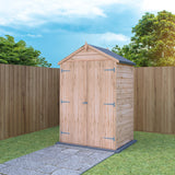 Shire Garden Value Overlap 4ft x 3ft Double Door Shed With Shelves