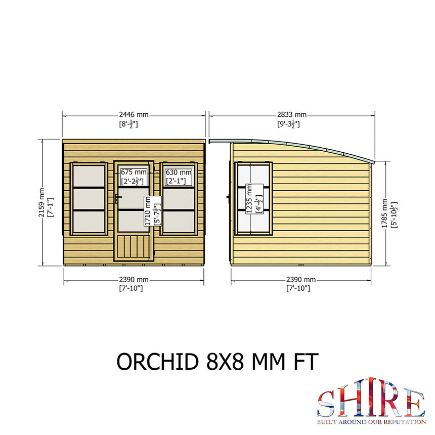 Shire Orchid 8ft x 8ft Summerhouse