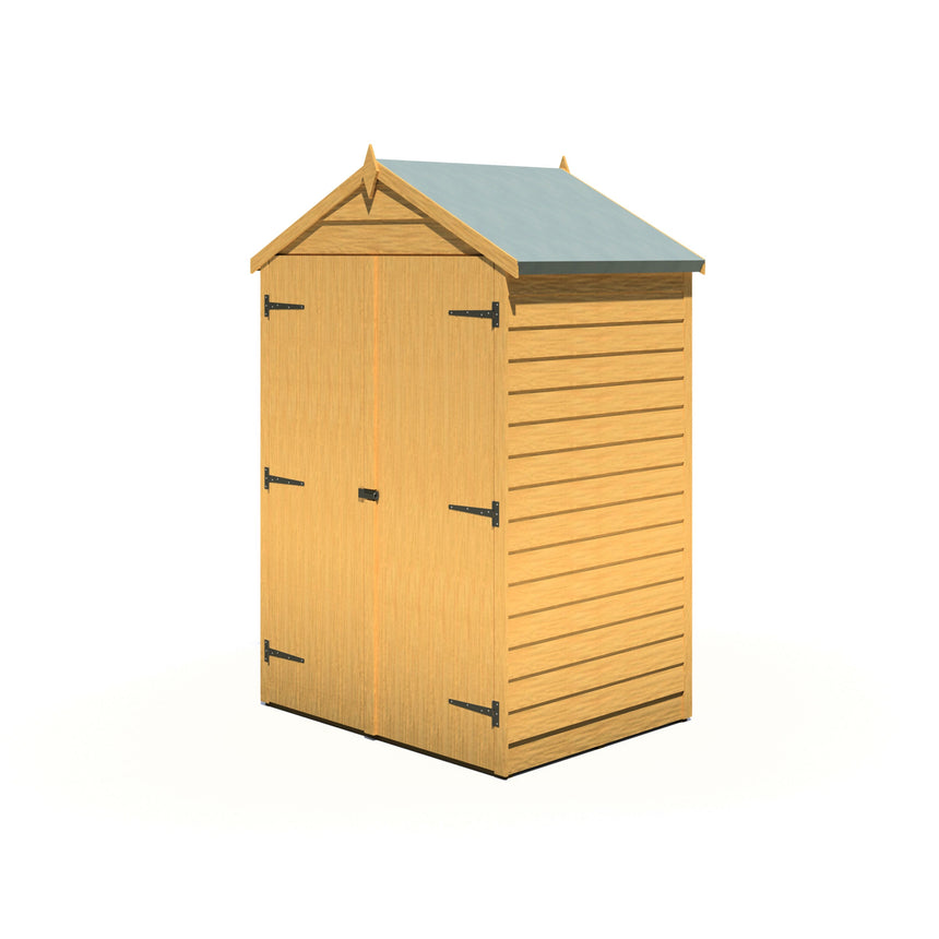 Shire Overlap 4ft x 3ft Shed with Double Doors - Windowless