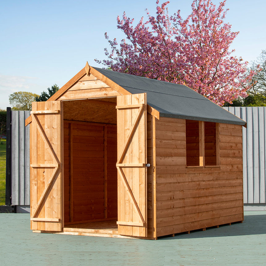 Shire Garden Value Overlap 8ft x 6ft Double Door Shed With Window