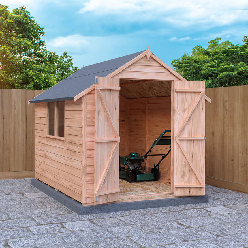 Shire Garden Value Overlap 8ft x 6ft Double Door Shed With Window