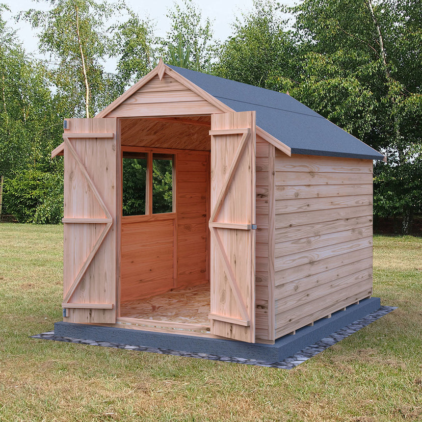 Shire Garden Value Overlap 8ft x 6ft Double Door Shed With Window