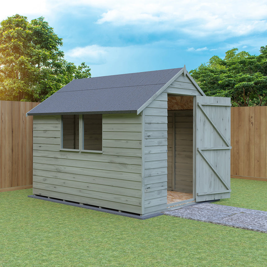 Shire Garden Value Overlap 8ft x 6ft Pressure Treated Shed with window