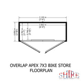 Shire Overlap 7ft x 3ft Apex Bike Store