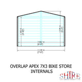 Shire Overlap 7ft x 3ft Apex Bike Store