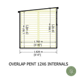 Shire NEW Garden Value 12ft x 6ft Overlap Pent Shed with windows