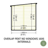 Shire NEW Garden Value 16ft x 6ft Overlap Pent Shed