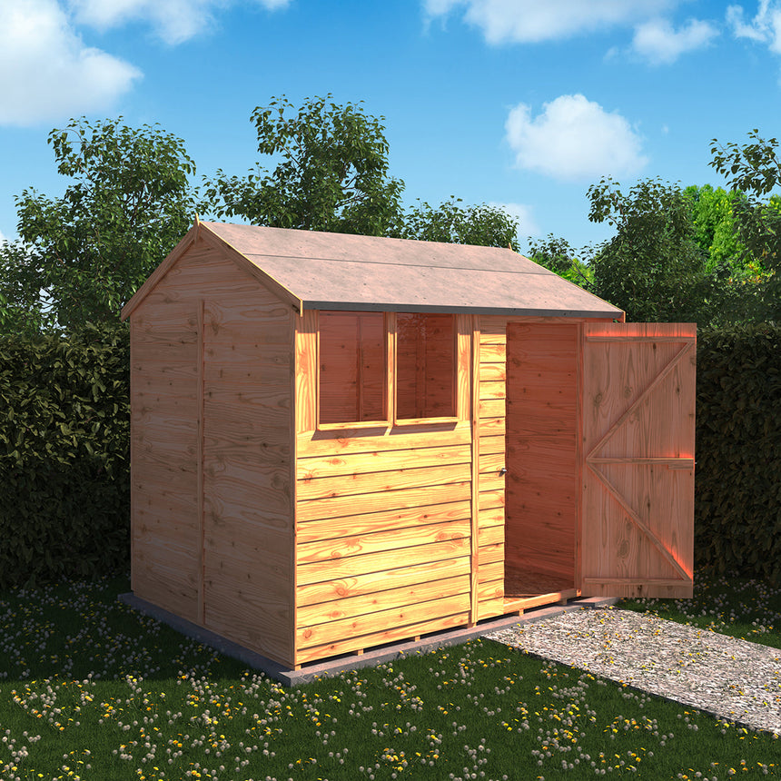 Shire Garden Value Overlap 6ft x 8ft Reverse Apex Shed