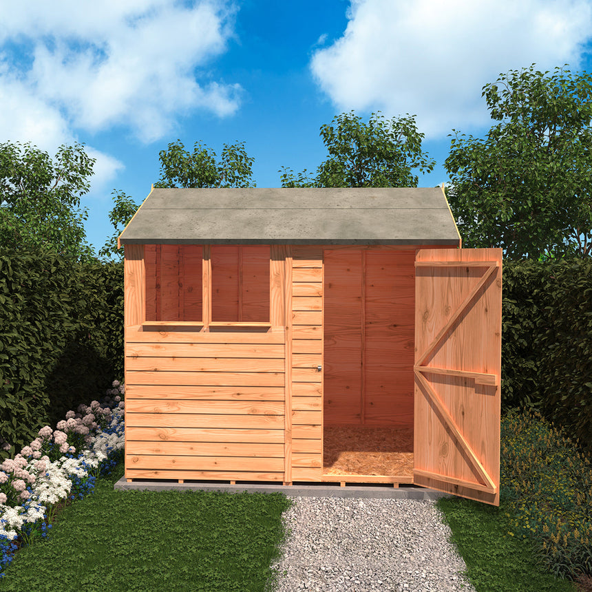 Shire Garden Value Overlap 6ft x 8ft Reverse Apex Shed