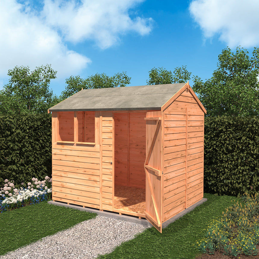 Shire Garden Value Overlap 6ft x 8ft Reverse Apex Shed