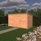 Shire NEW Garden Value 16ft x 6ft Overlap Pent Shed with windows