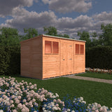 Shire NEW Garden Value 12ft x 6ft Overlap Pent Shed with windows