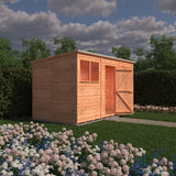 Shire NEW Garden Value 12ft x 6ft Overlap Pent Shed with windows