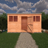 Shire NEW Garden Value 12ft x 6ft Overlap Pent Shed with windows