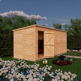 Shire NEW Garden Value 16ft x 6ft Overlap Pent Shed