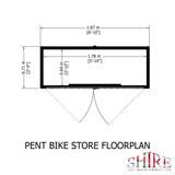 Shire Shiplap 2ft 6 x 6ft Pent Bike Store (no floor)