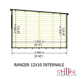 Shire Ranger 12ft x 10ft Pent Shiplap Shed