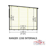 Shire Ranger 12ft x 8ft Pent Shiplap Shed