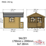 Shire Salcey 8ft x 8ft Mini Log Cabin Playhouse