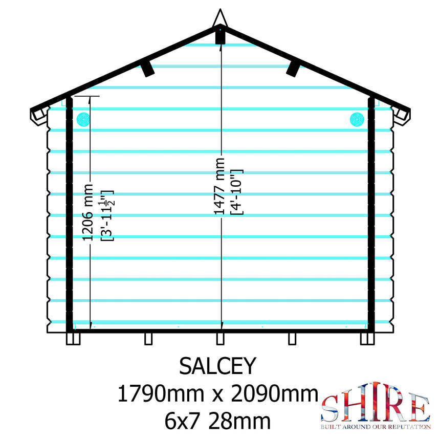 Shire Salcey 8ft x 8ft Mini Log Cabin Playhouse