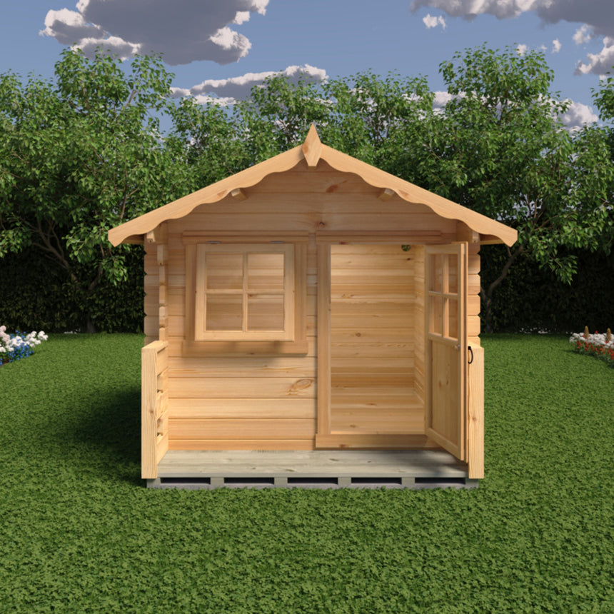 Shire Salcey 8ft x 8ft Mini Log Cabin Playhouse