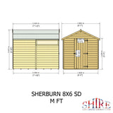 Shire Sherburn 8ft x 6ft Shiplap Shed NEW