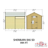 Shire Sherburn 8ft x 6ft Shiplap Shed NEW