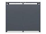 Anthracite Grey Solid Panel Wheelie Bin Storage - Double Bin Store