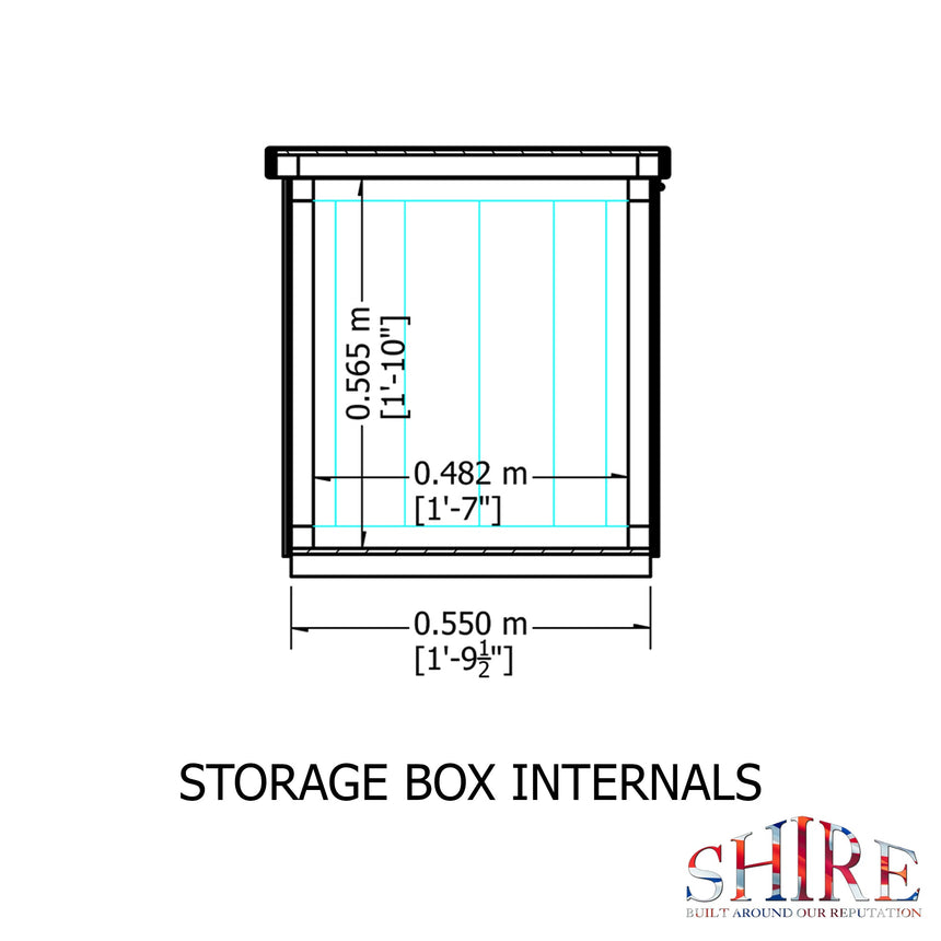 Shire Shiplap 4ft x 2ft Storage Box