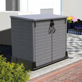 Duramax StoreAway Cedargrain Plastic Garden Storage Box - 850L - Grey