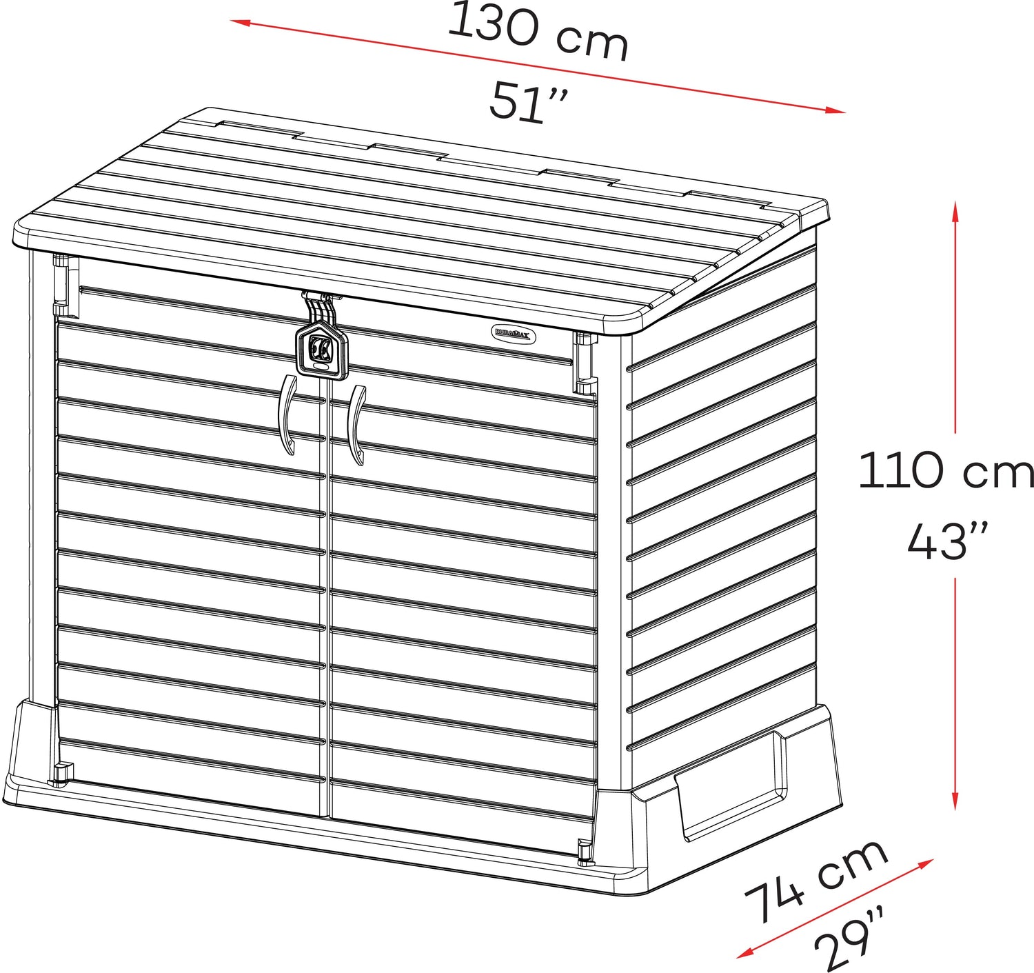 duramax tackle box Duramax StoreAway Cedargrain Plastic Garden Storage Box - 850L