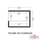 Shire 4ft x 3ft Tiki Bar