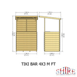 Shire 4ft x 3ft Tiki Bar