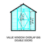 Shire Garden Value Overlap 8ft x 6ft Pressure Treated Shed with window