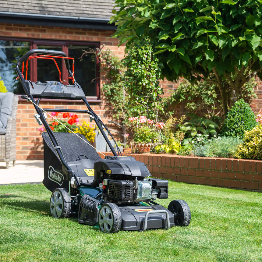 Webb Classic 46cm (18") Self Propelled Electric Start Petrol Rotary Lawnmower