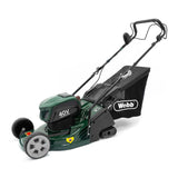 Webb 43cm (17") Self Propelled Cordless 40V Rear Roller Rotary Lawnmower (2 x 4AH Battery & Charger)