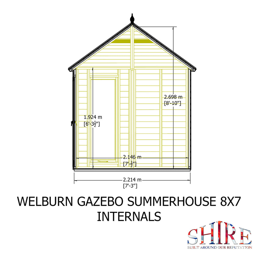 Shire Welburn 8ft x 7ft Summerhouse