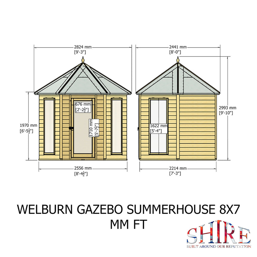 Shire Welburn 8ft x 7ft Summerhouse