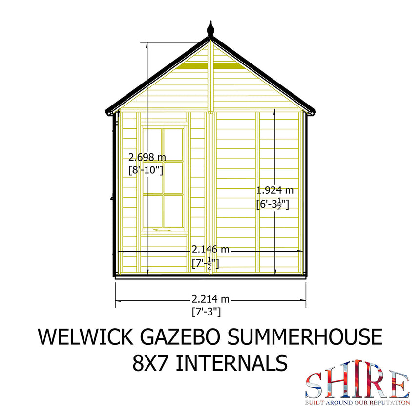 Shire Welwick 8ft x 7ft Summerhouse