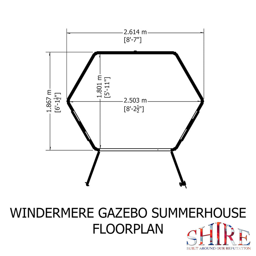 Shire Windermere 8ft x 6ft Summerhouse