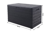 Toomax Dolomiti XXL 970L Garden Storage Deck Box - Anthracite Grey Woodgrain