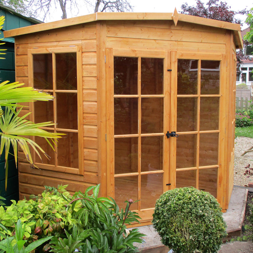 Shire Hampton 8ft x 8ft Premium Corner Summerhouse